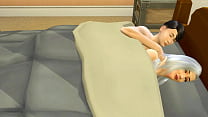 Малышка долбится в вагину со своим спутником в спальне